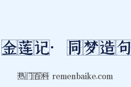 金莲记·同梦造句是什么意思的图片